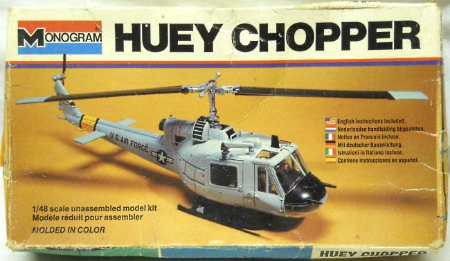 Monogram 1/48 Bell UH-1C 'Huey' Iroquois Air Force Rescue Chopper, 5202 plastic model kit